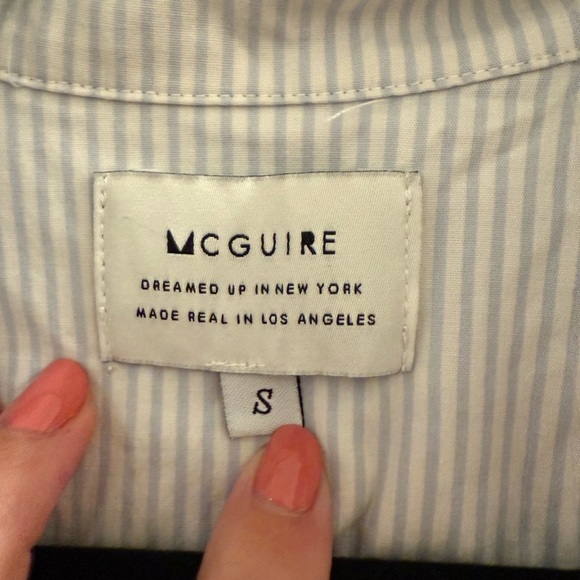 McGuire Wear This Way Striped Shirt Long Button Down  Sleeve Small - Picture 5 of 6